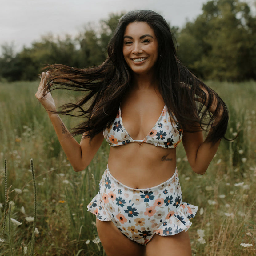 Melia High Waisted Ruffle Bottoms