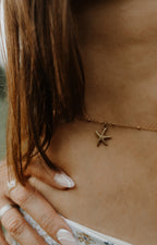 Gold Starfish & Pearl Belly Chain